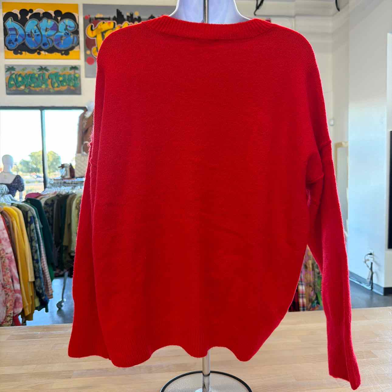 CeCe Size M Red New Cardigan
