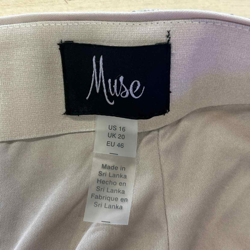 Muse Women's Sequin-Pattern Pencil Skirt - Champagne