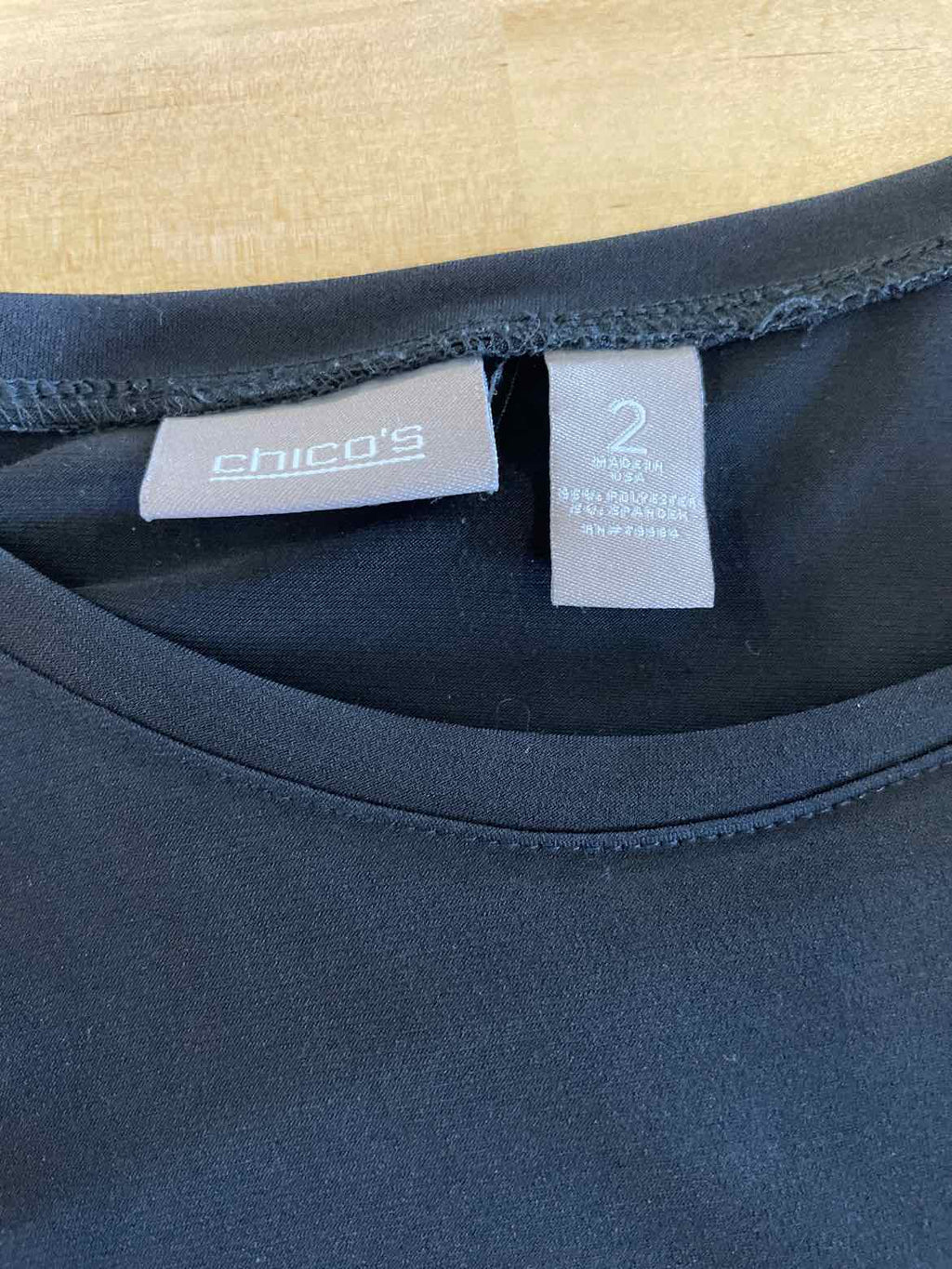 Chico's Size L Black Long Sleeve