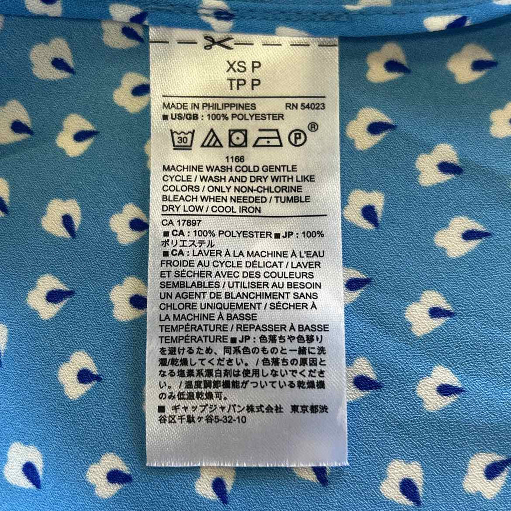 Banana Republic Size XS Blue Preloved Blouse SS