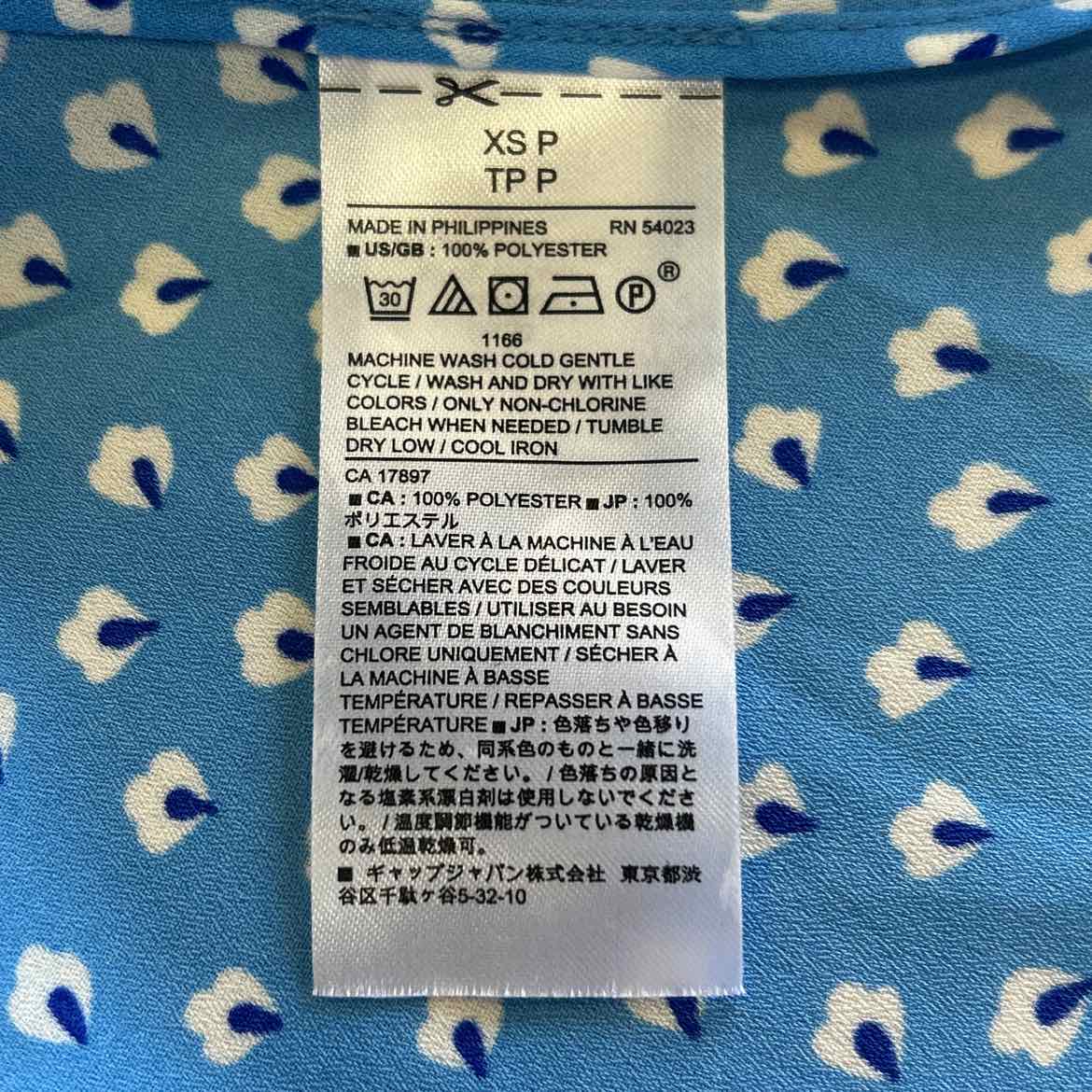 Banana Republic Size XS Blue Preloved Blouse SS