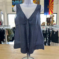 New York & Co. Size 6 Blue Silk Preloved Sleeveless
