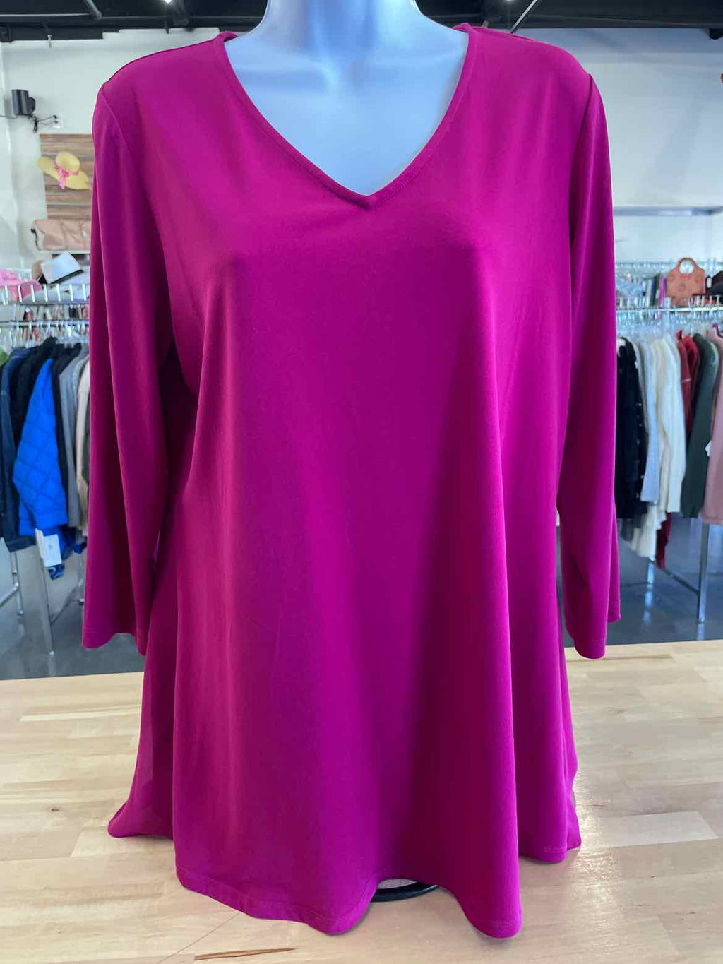 Susan Graver Size S Pink Long Sleeve
