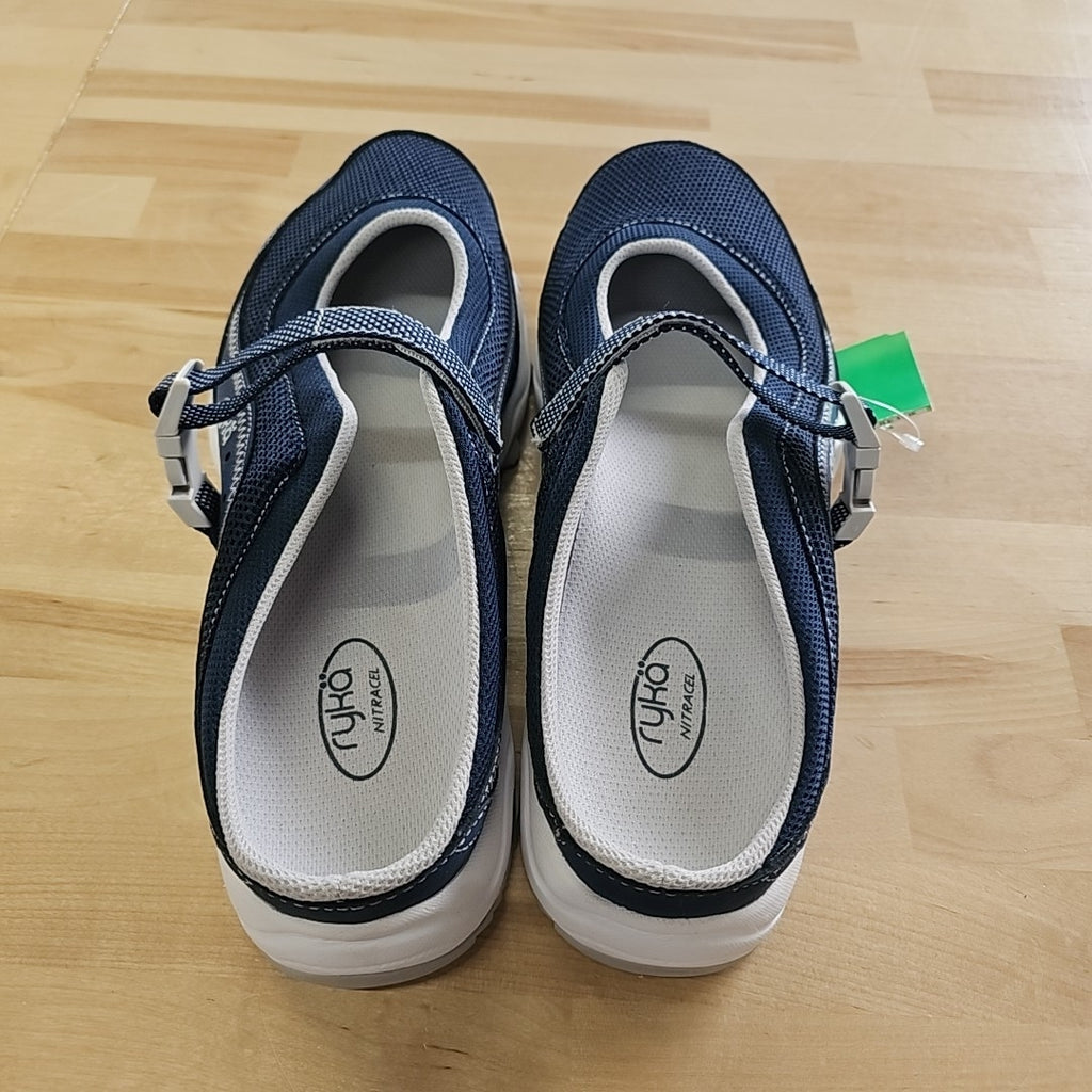 Ryka Size 10 Blue/White Preloved Maryjane
