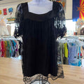 Nicole Hiler Size 16 Black Preloved Blouse SS