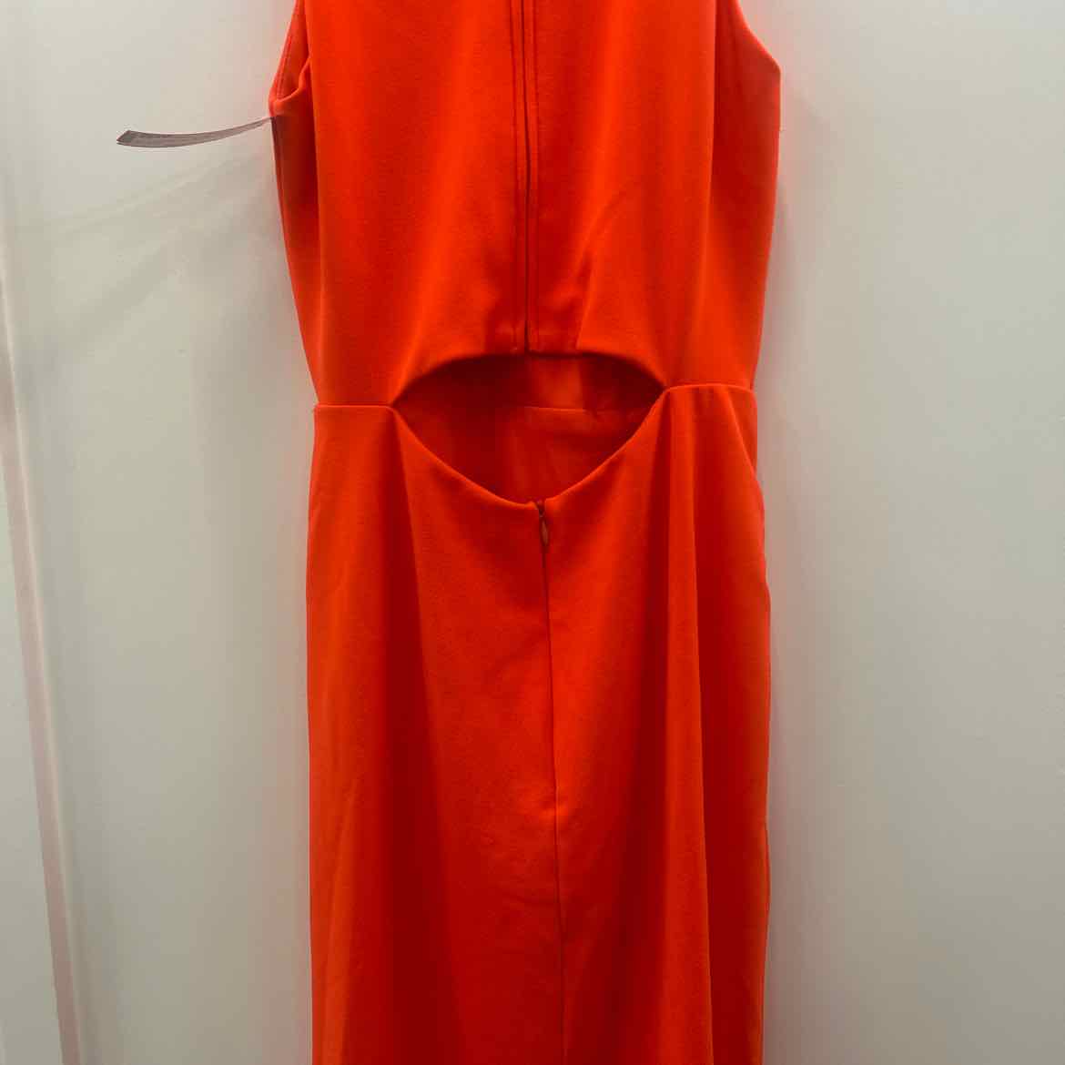 Aqua Size 4 Orange Halter Cut-Out Cocktail and Party Dress NWT