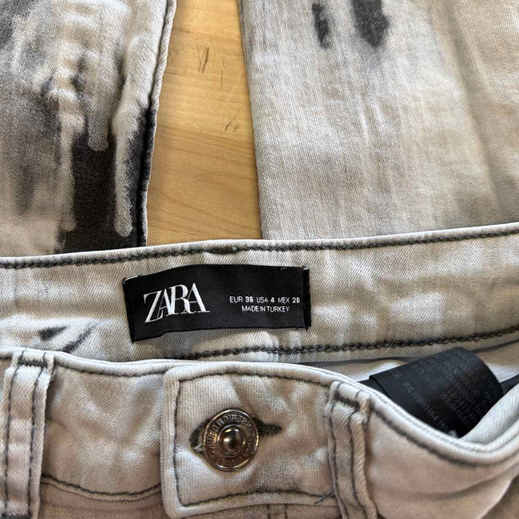 zara Size 4 Gray Preloved Jeans