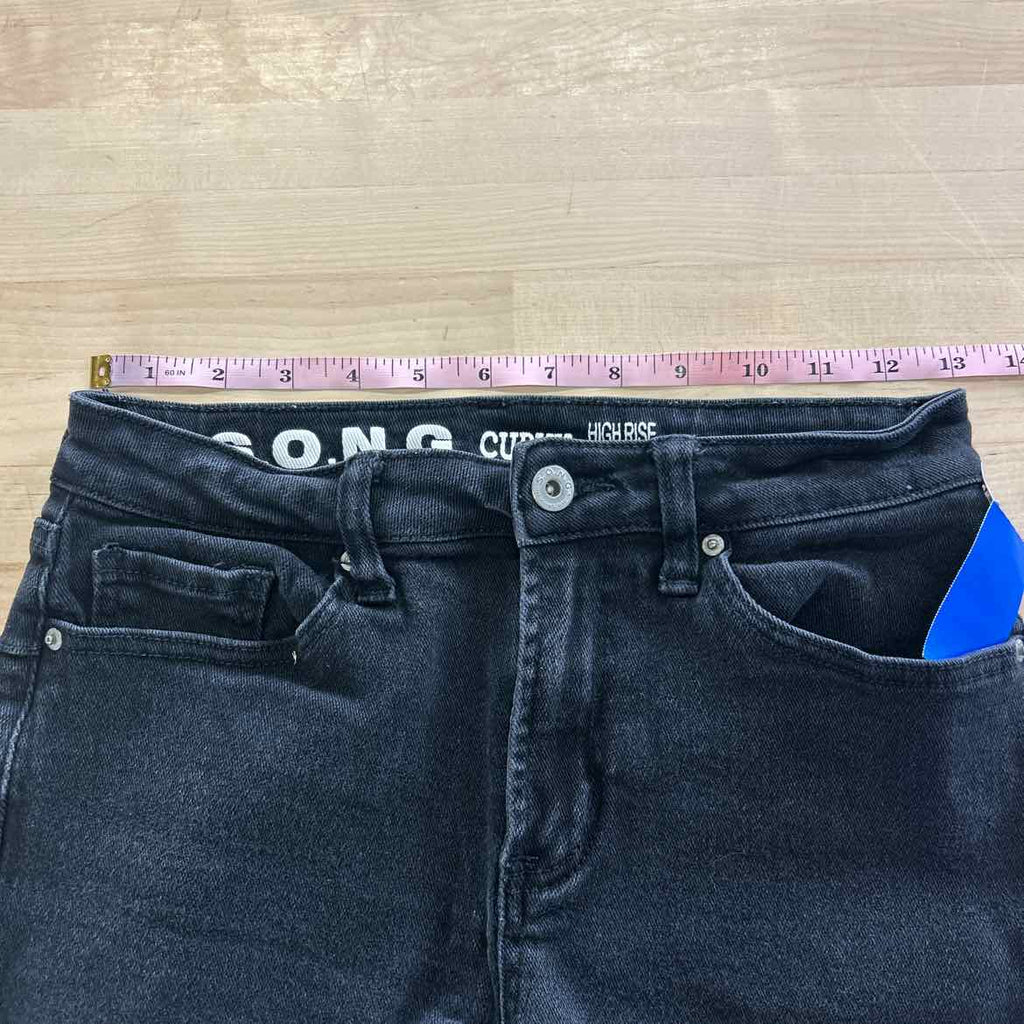 SONG Women Size 9 Black Denim Preloved Shorts