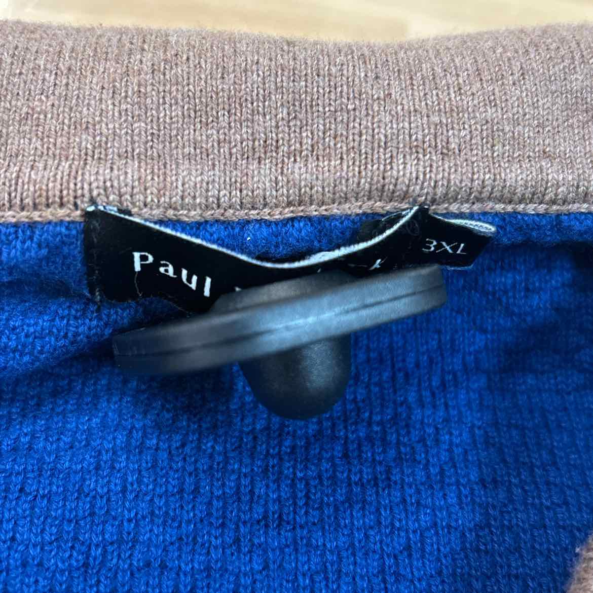 Paul Fredrick Size 3XL Blue Preloved MENS Polo