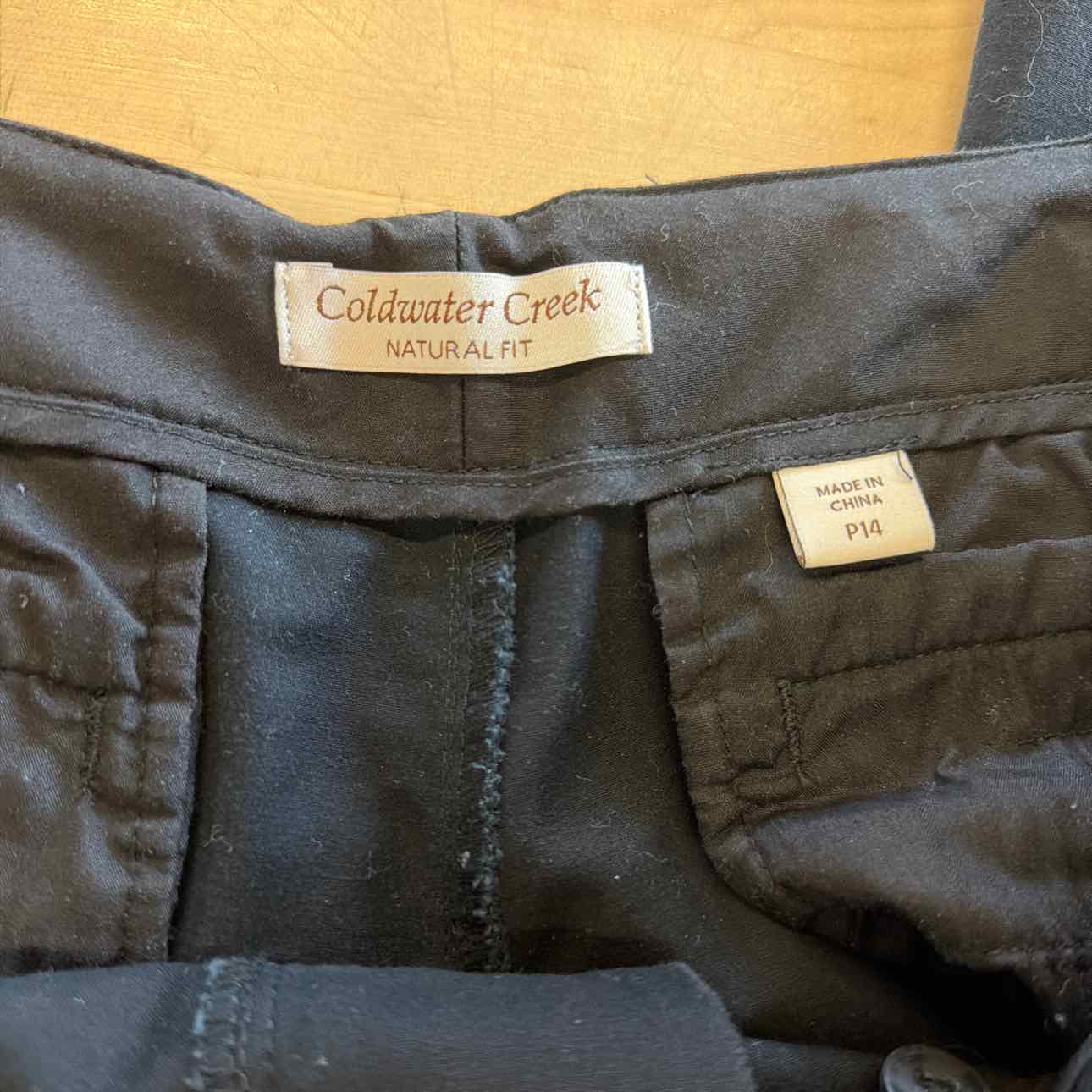 Coldwater Creek Size 14P Black Preloved Pants