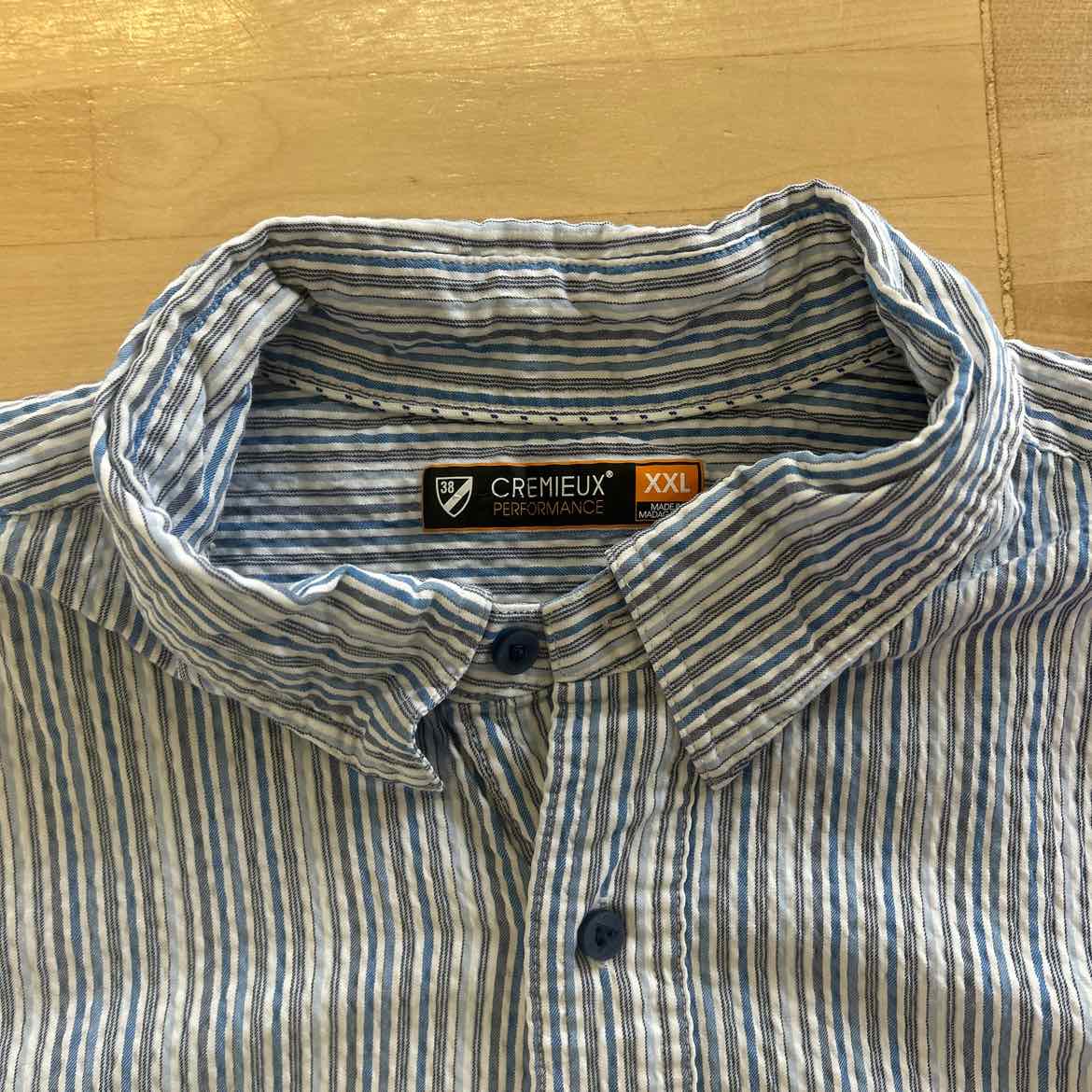 Cremieux Size XXL Blue Gray Preloved MENS Short Sleeve Shirt