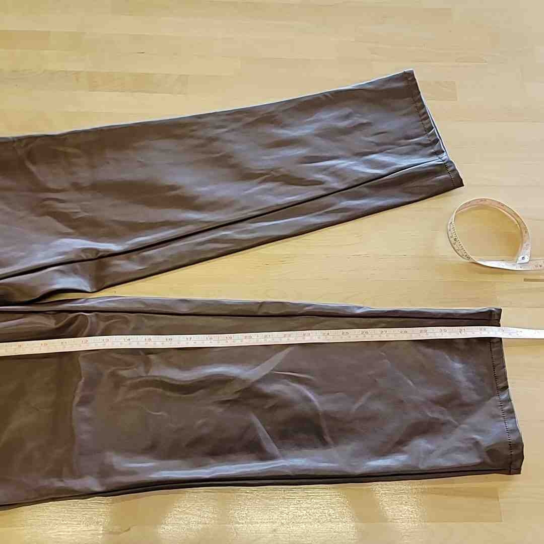 dollhouse Size 11/12 Amber Brown Vegan Leather High Rise Wide Leg Pants NWT