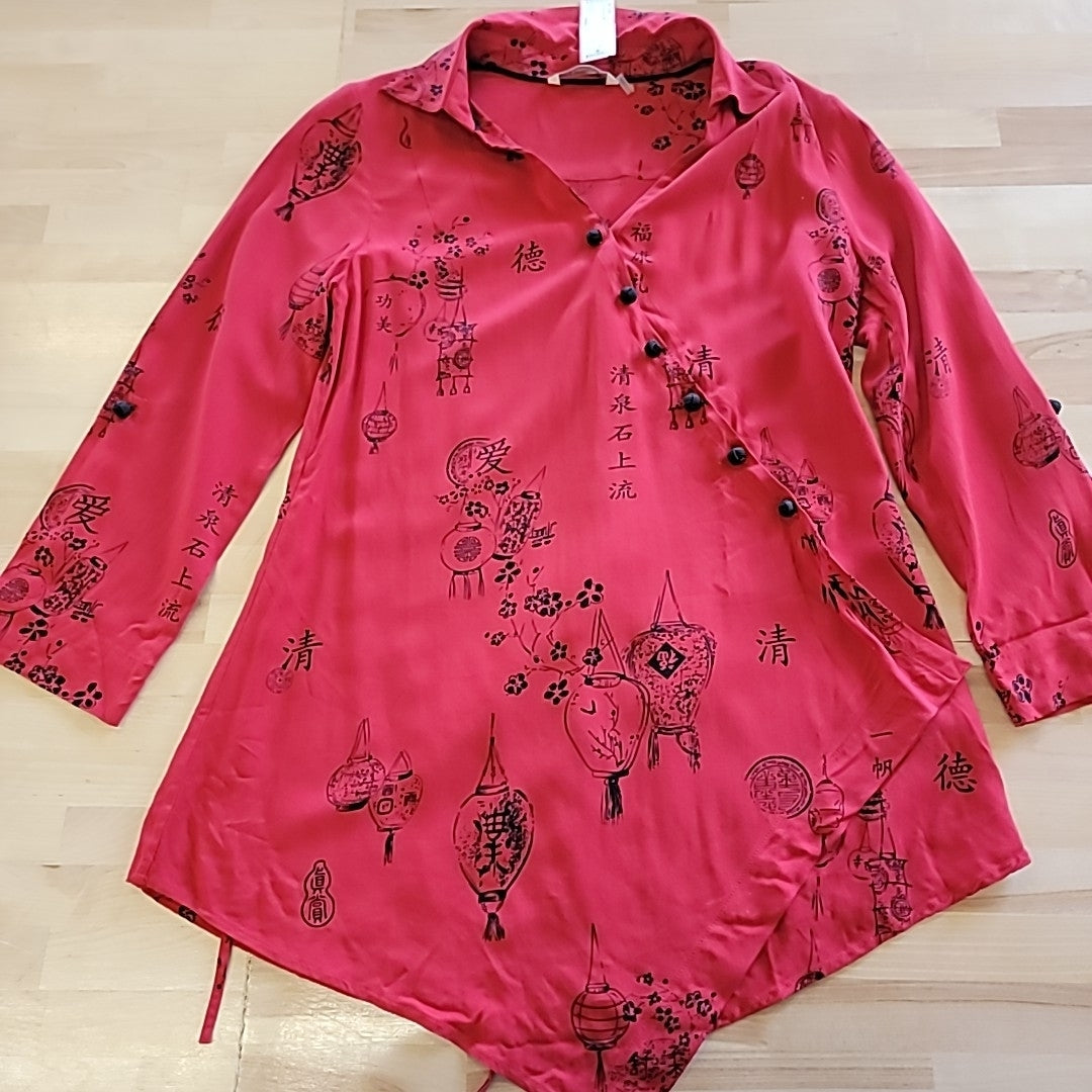 Soft Surroundings Size XS Red Blouse