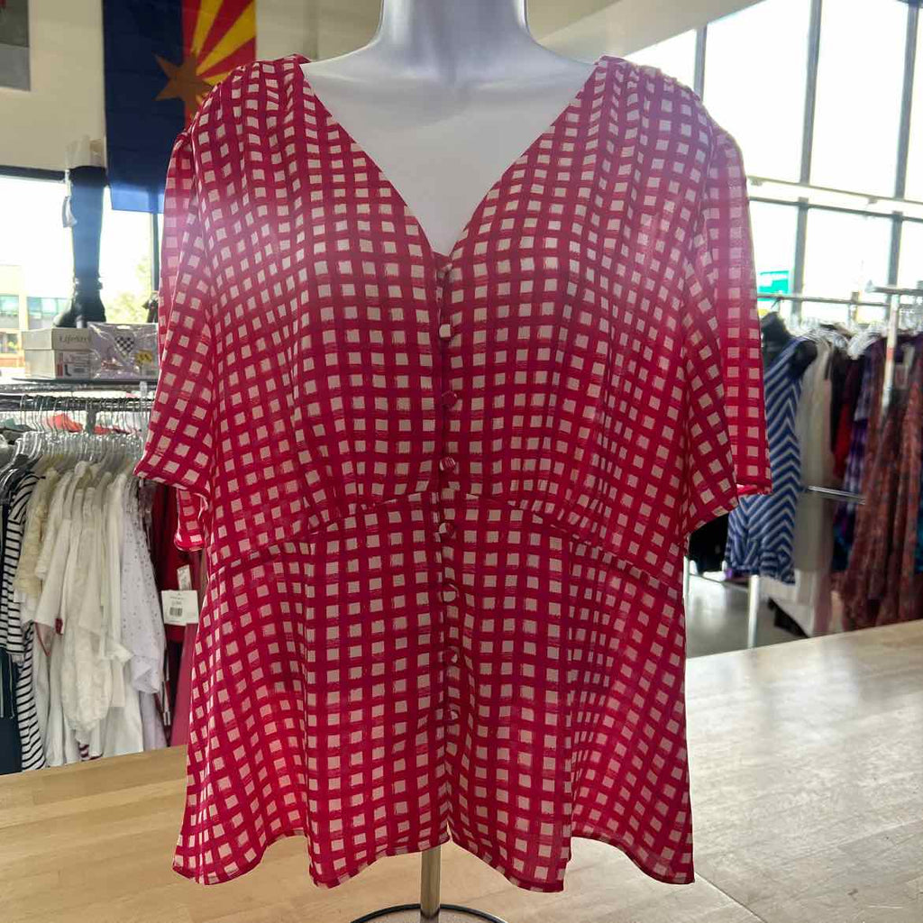 Ann Taylor Size 14 Pink New Blouse SS