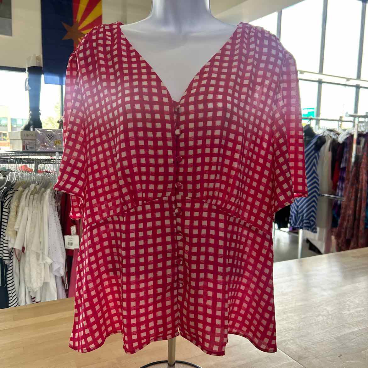 Ann Taylor Size 14 Pink New Blouse SS