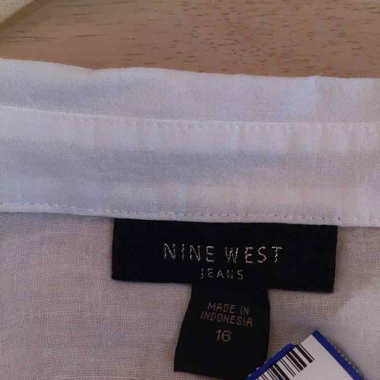Nine West Size 16 Cream Cotton Preloved Shirt