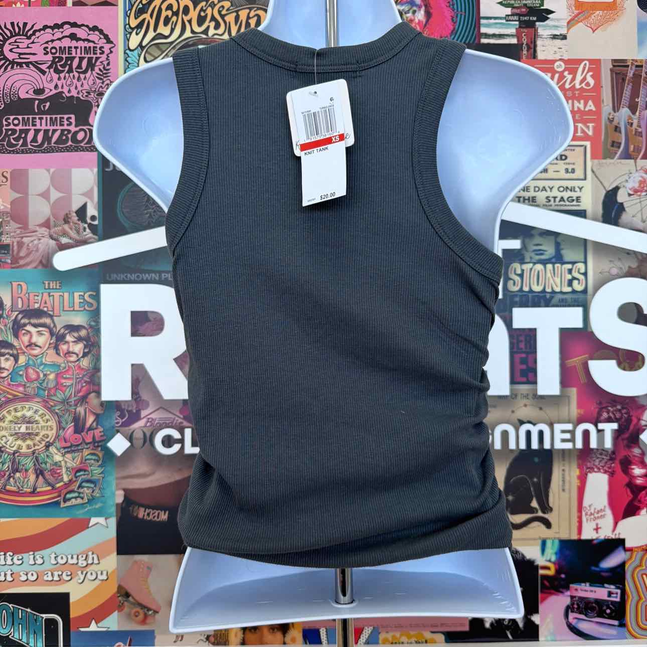 Rebellious One Size XS Side-Ruched Tank Top