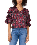 Vince Camuto Size M Black New Blouse SS