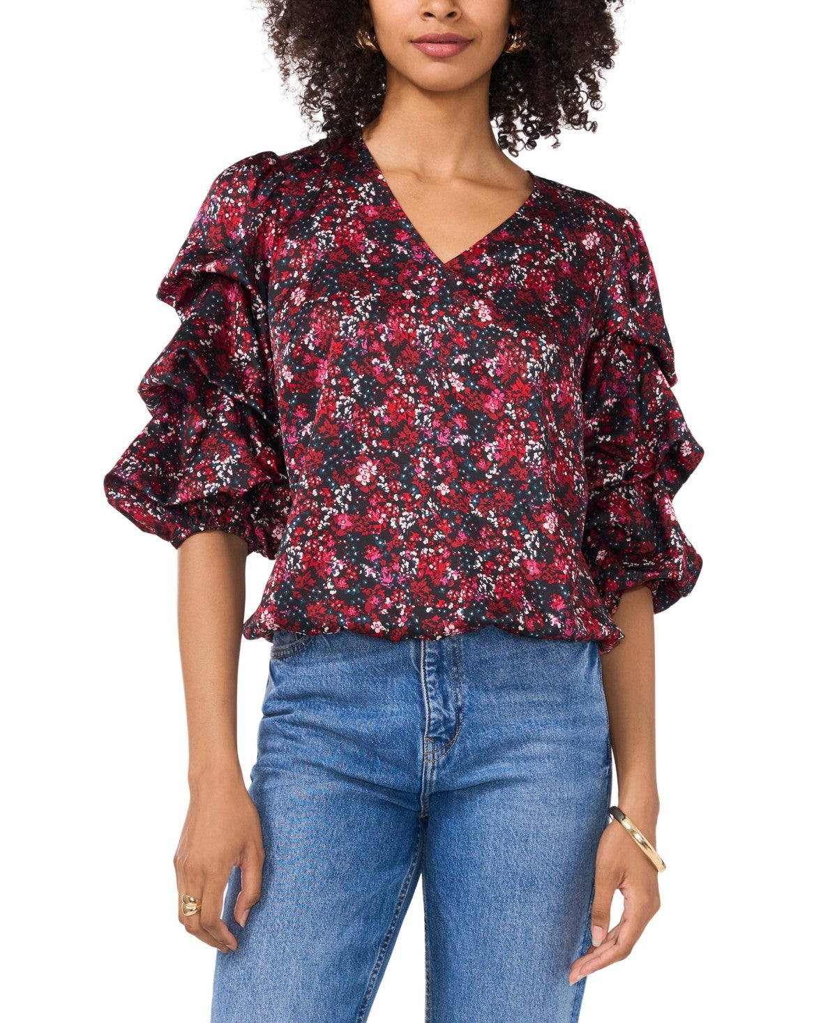 Vince Camuto Size M Black New Blouse SS