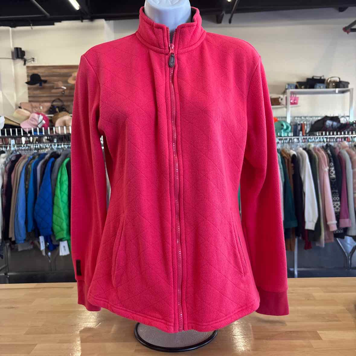 Loft8 Size M Pink Fleece Jacket/Vest