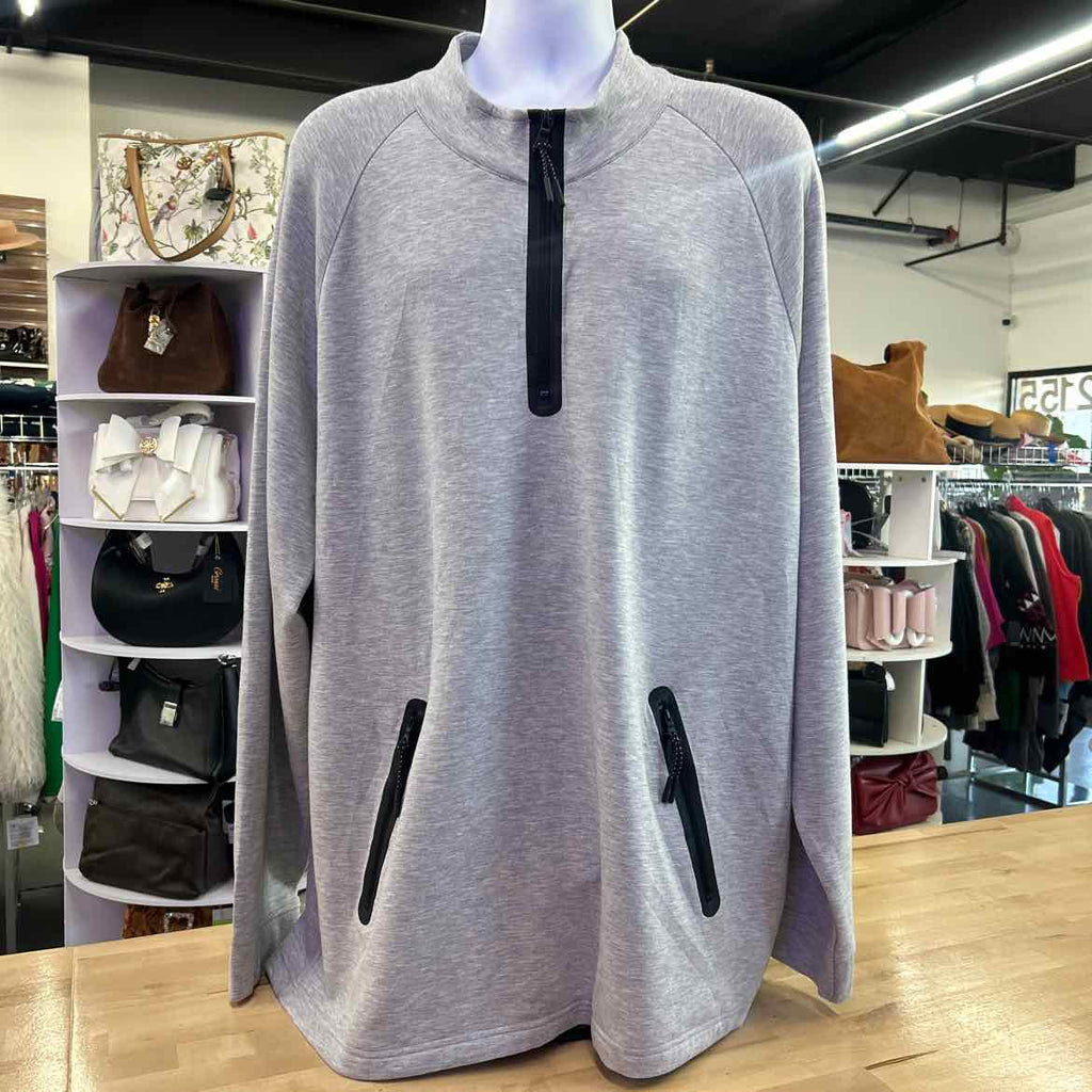 Alfani Men's Alfatech Quarter-Zip Sweatshirt - Casual Grey - XXL