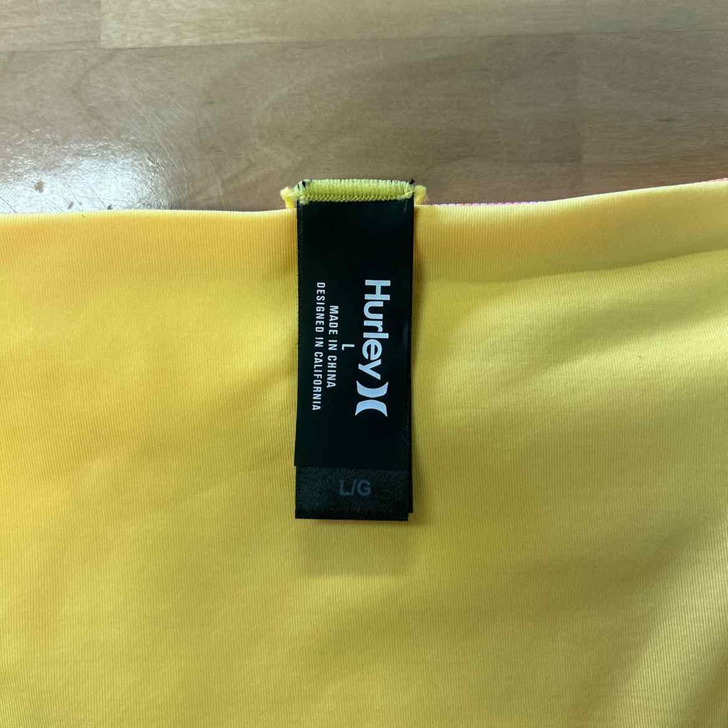 Hurley Size L Tropic Dreams Cheeky Scoop Bikini Bottoms
