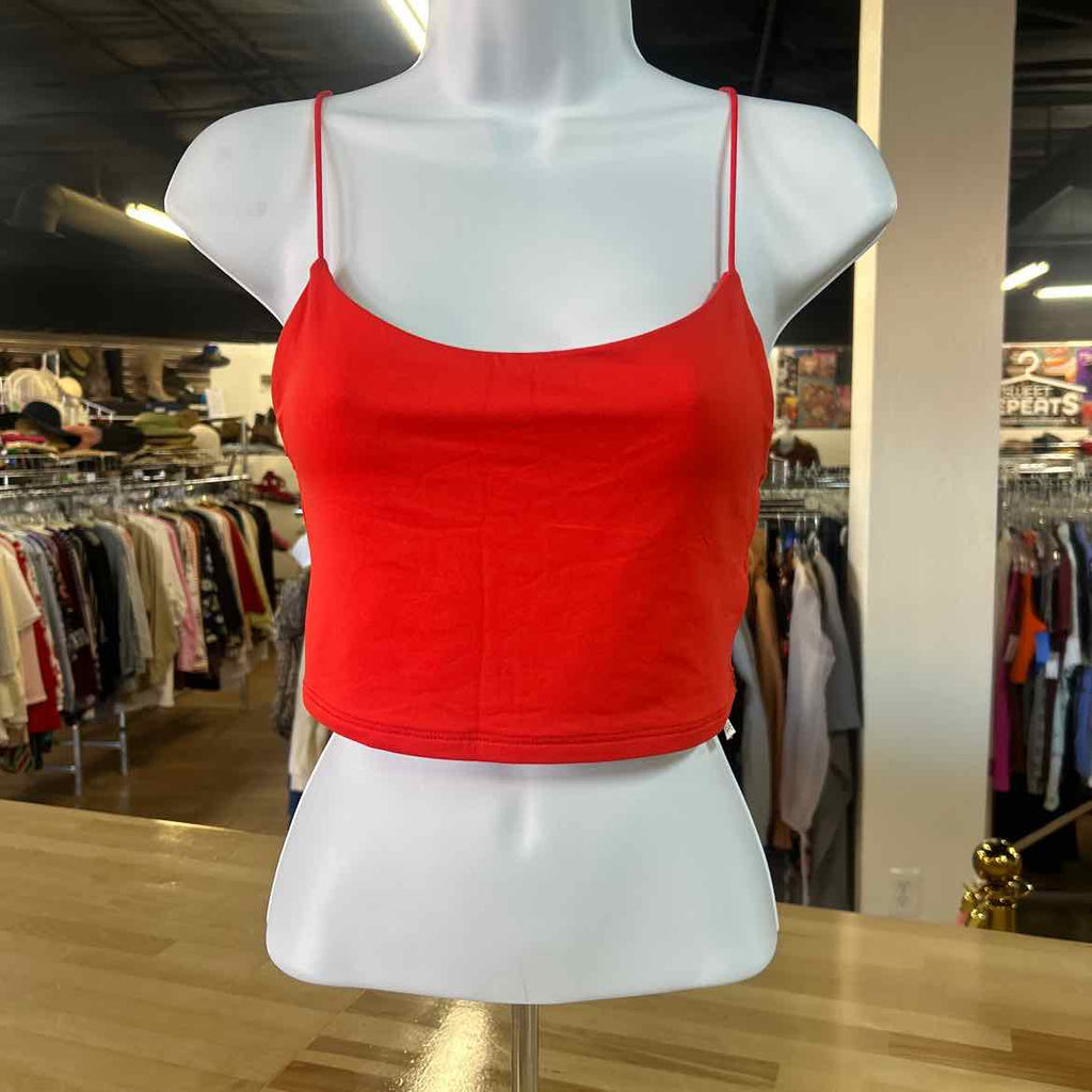 Bershka Size M Orange Preloved Tank