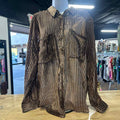 Pilcro Size L Brown Preloved Button Down LS