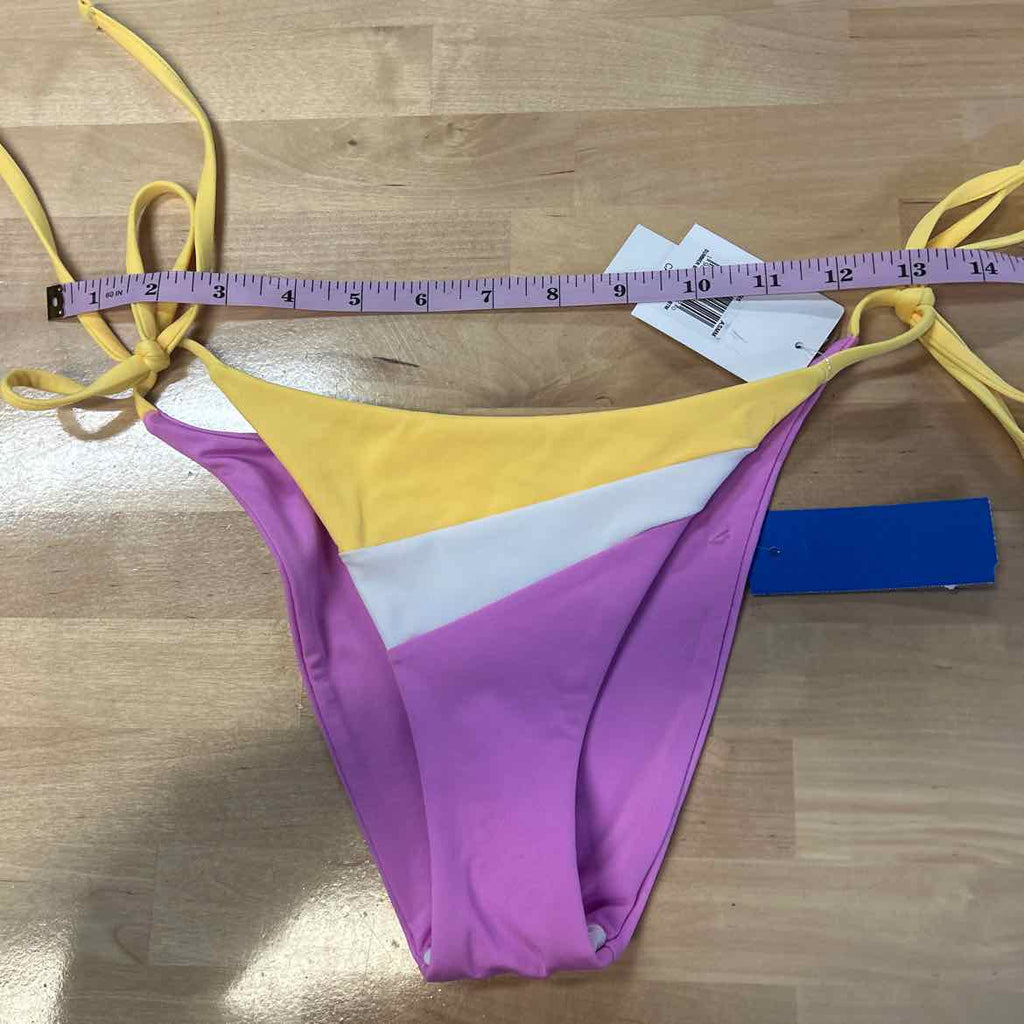 Hurley Size XS Summer Block Cheeky Tie Side Womens Bikini Bottoms