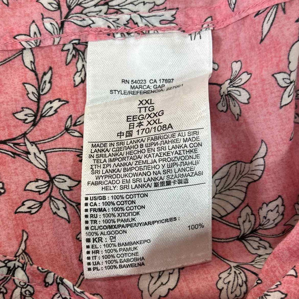 Gap Size XXL Pink Preloved Button Down LS