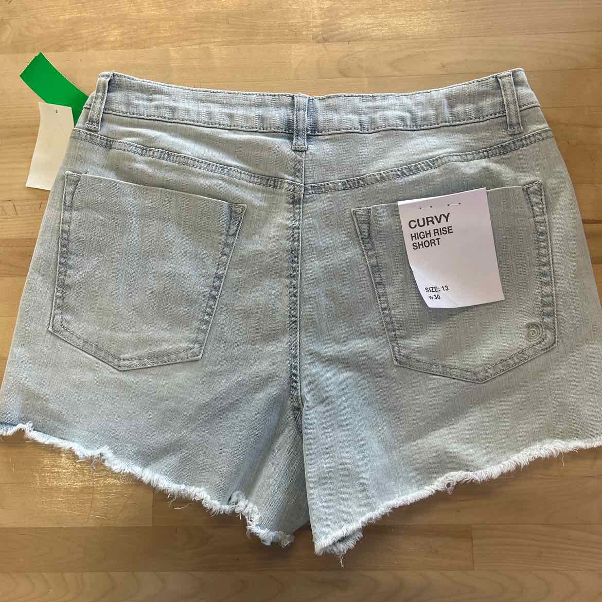 Indigo Rein Juniors' Embroidered Floral Frayed-Hem Denim Shorts - Light Blue