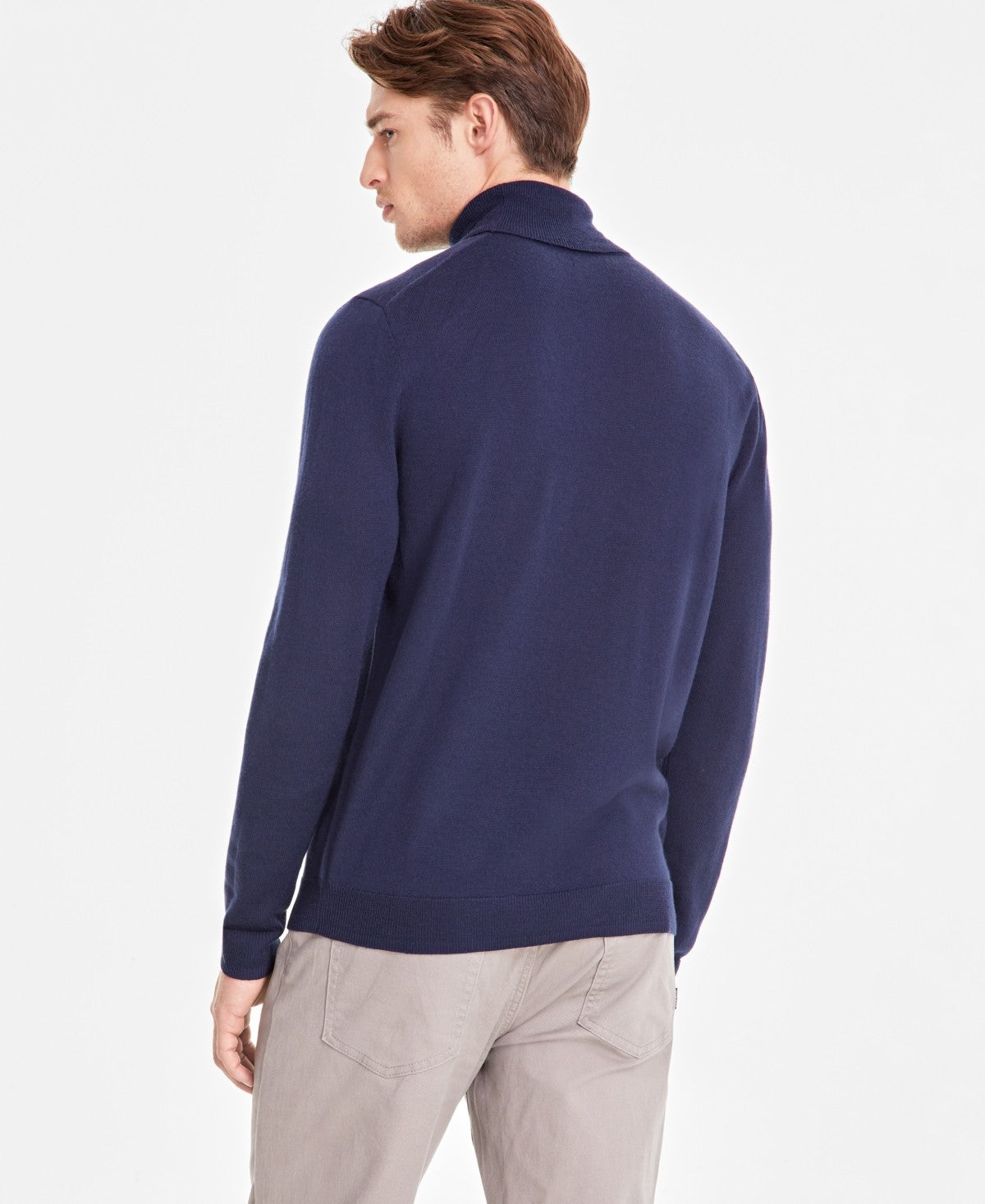 Alfani Men's Merino Wool-Blend Turtleneck Sweater,