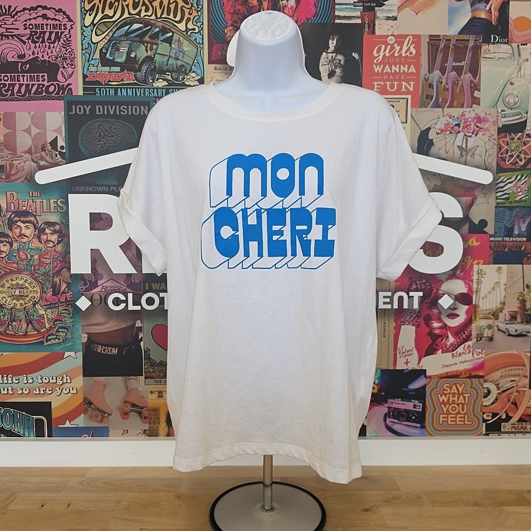 On 34th Size M White Blue New T-Shirt SS