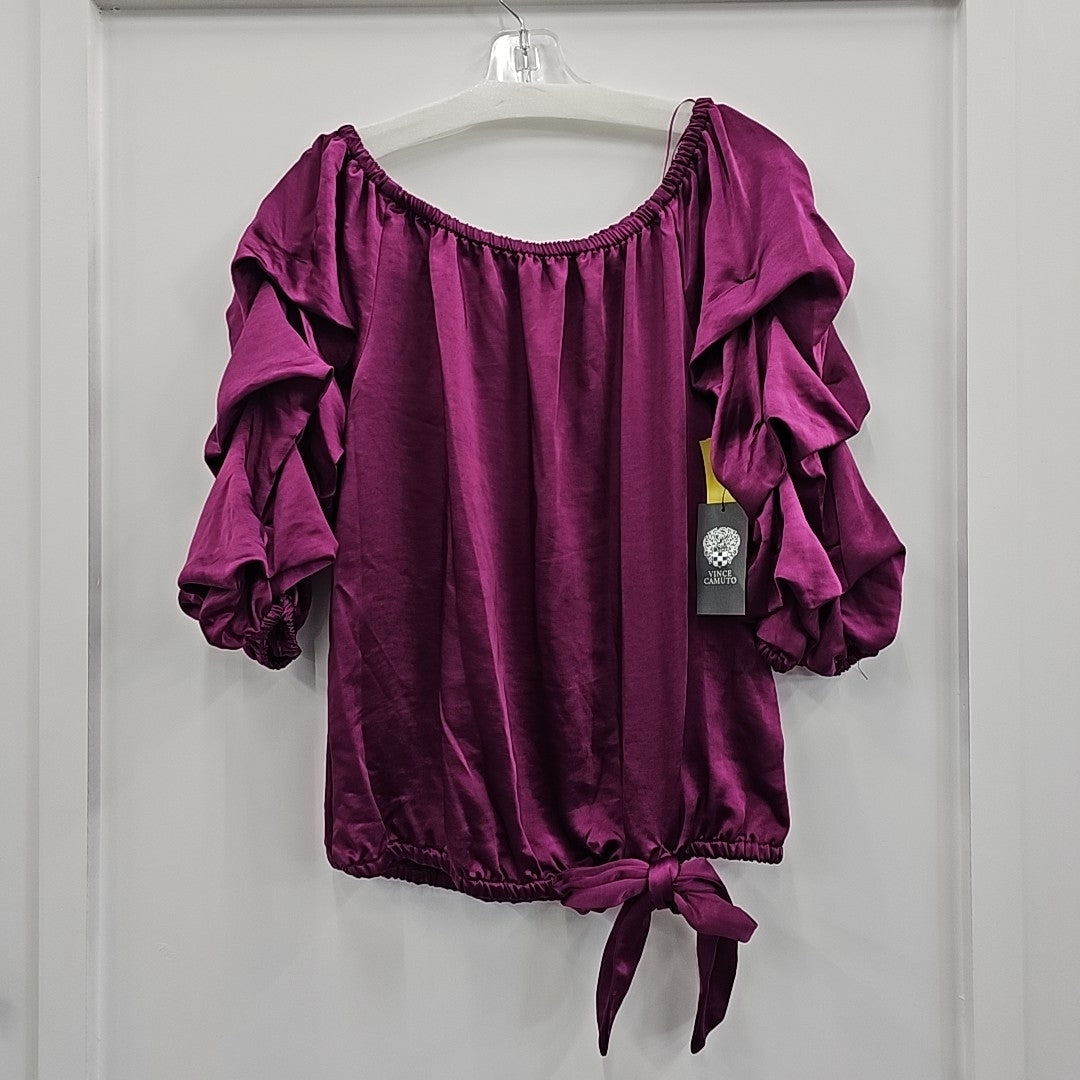 Vince Camuto Size M Purple New Blouse SS