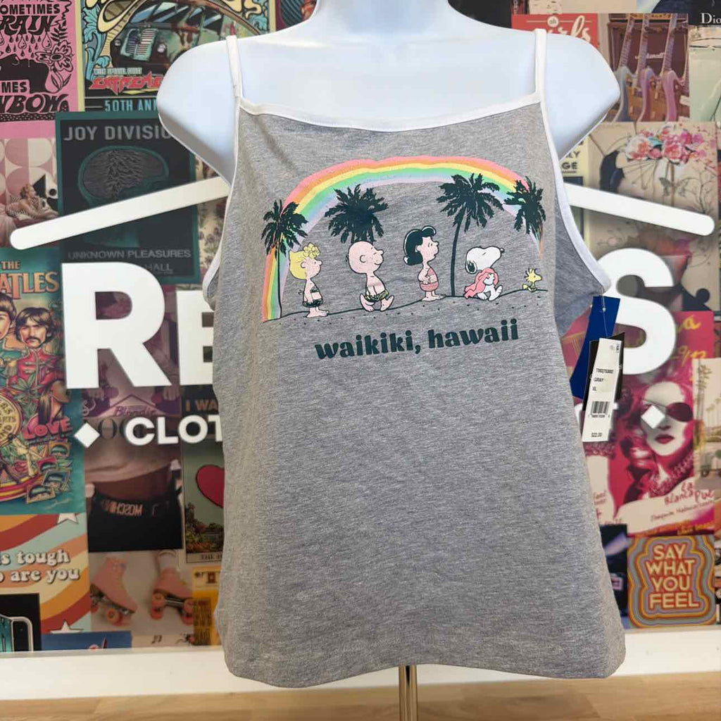 Peanuts Size XL Peanuts Hawaii Graphic Tank Top