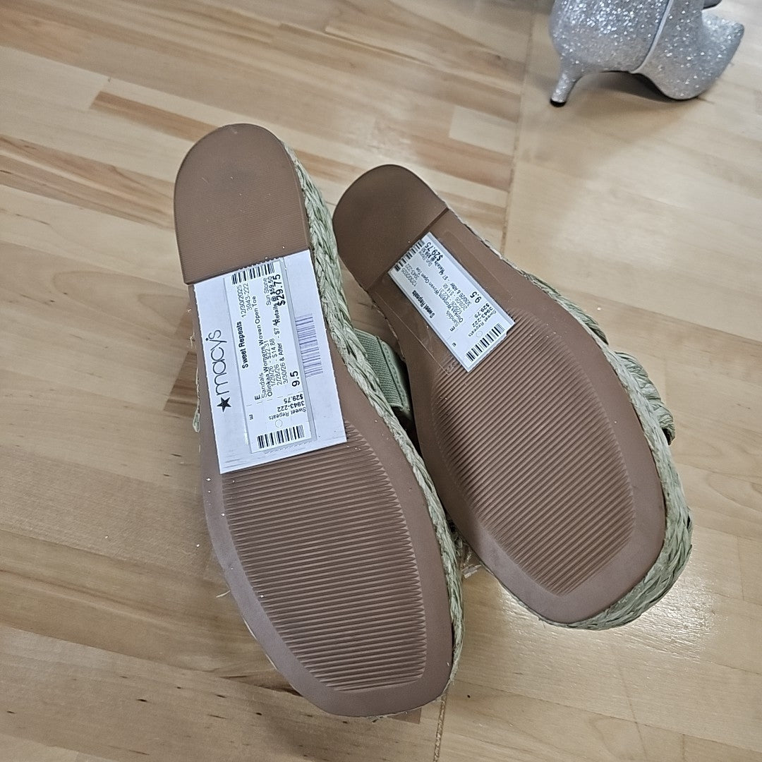 Sun Stone Size 9.5 Green Sandals