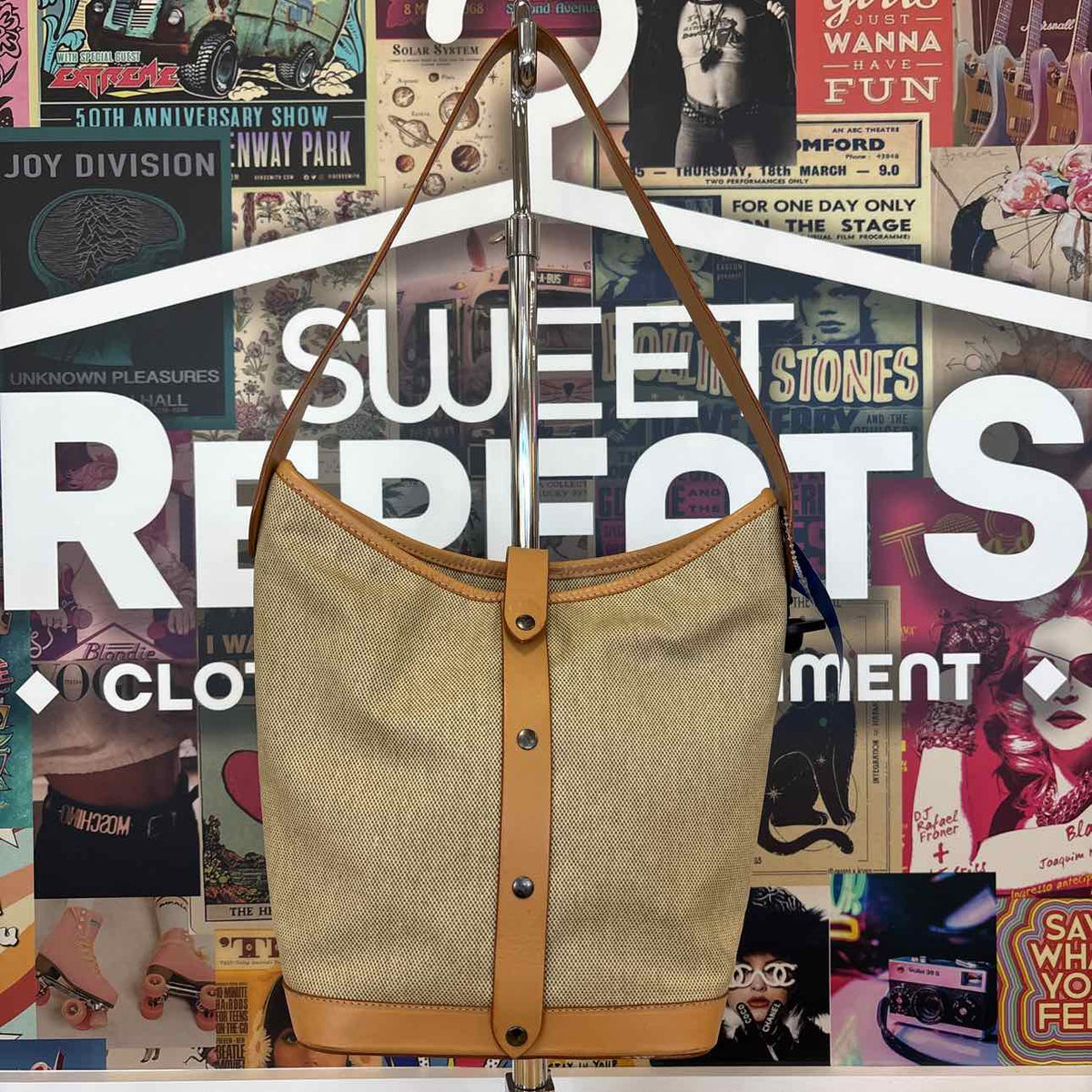 Frederic Fekkai Tan Tote Leather Preloved Handbag