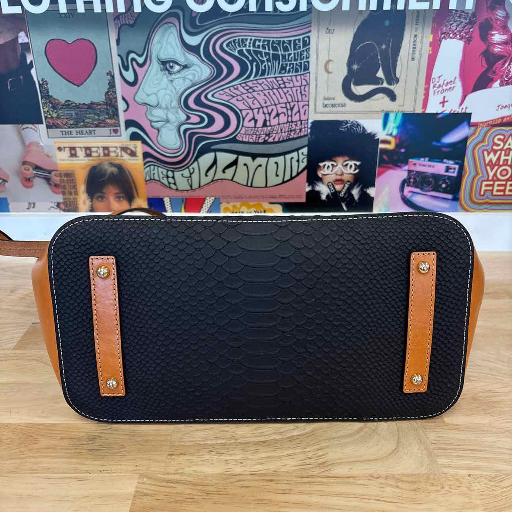 Dooney & Bourke Black & Brown Leather Totes