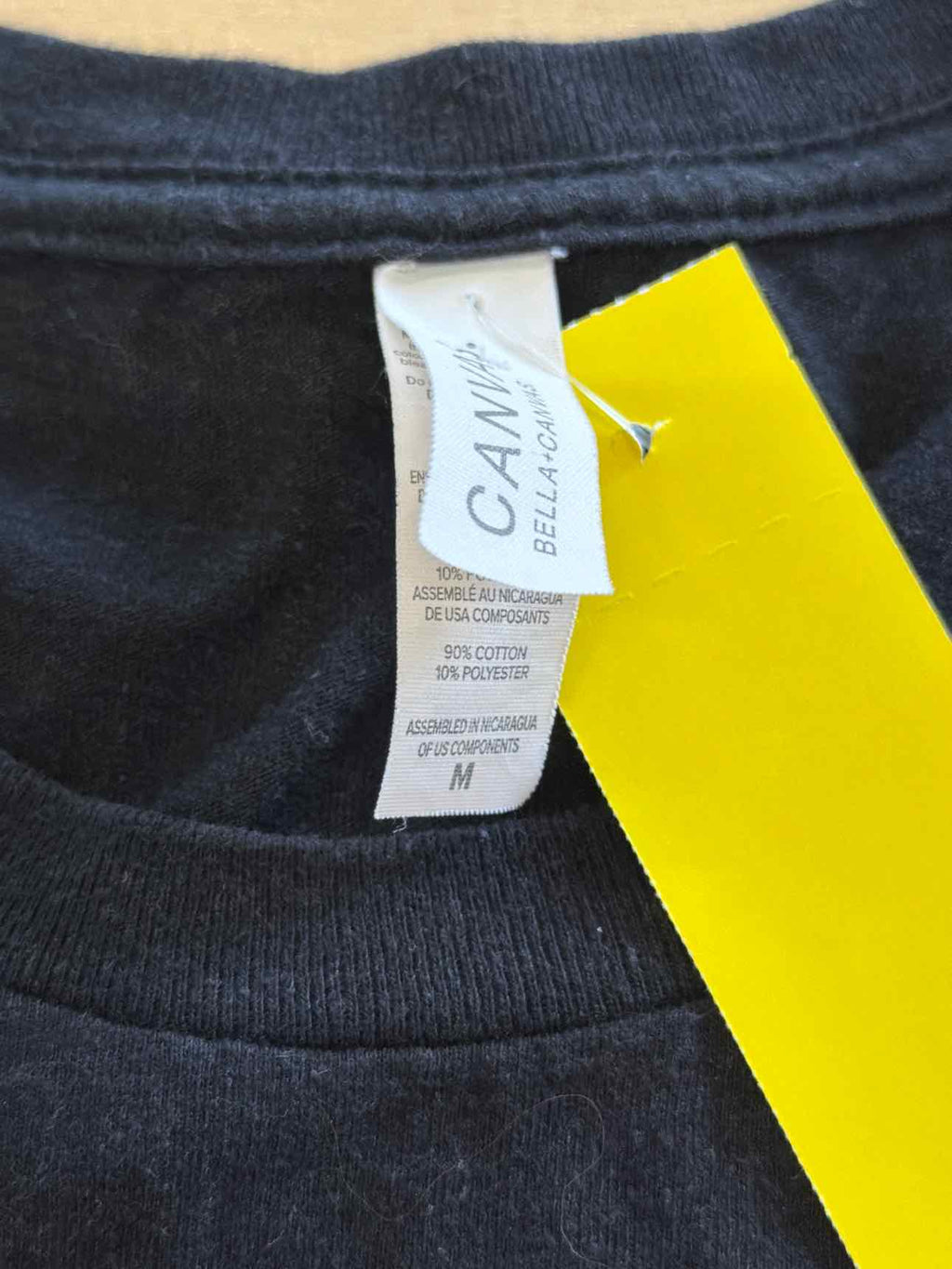 Canvas Size M Black T-shirt