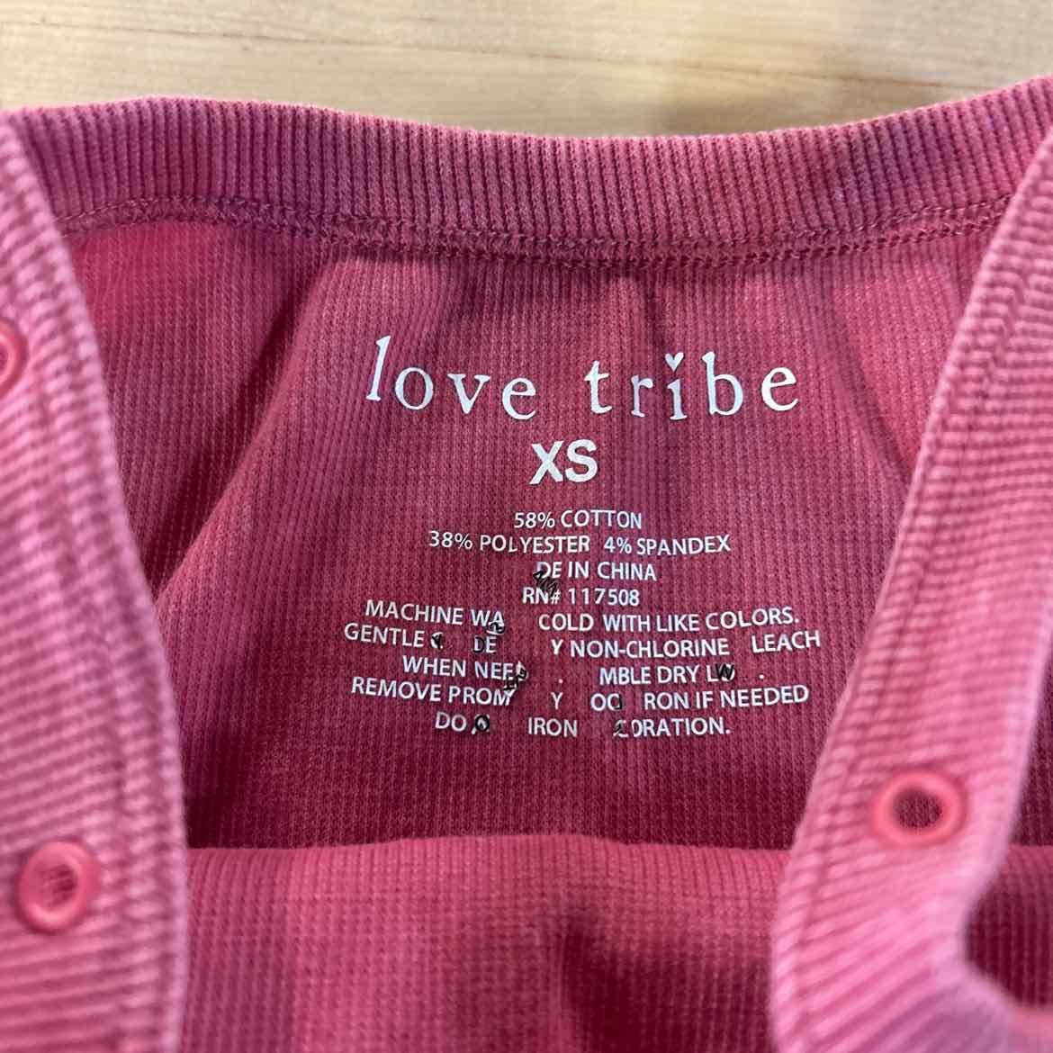 Love Tribe Size XS Red Preloved Tank