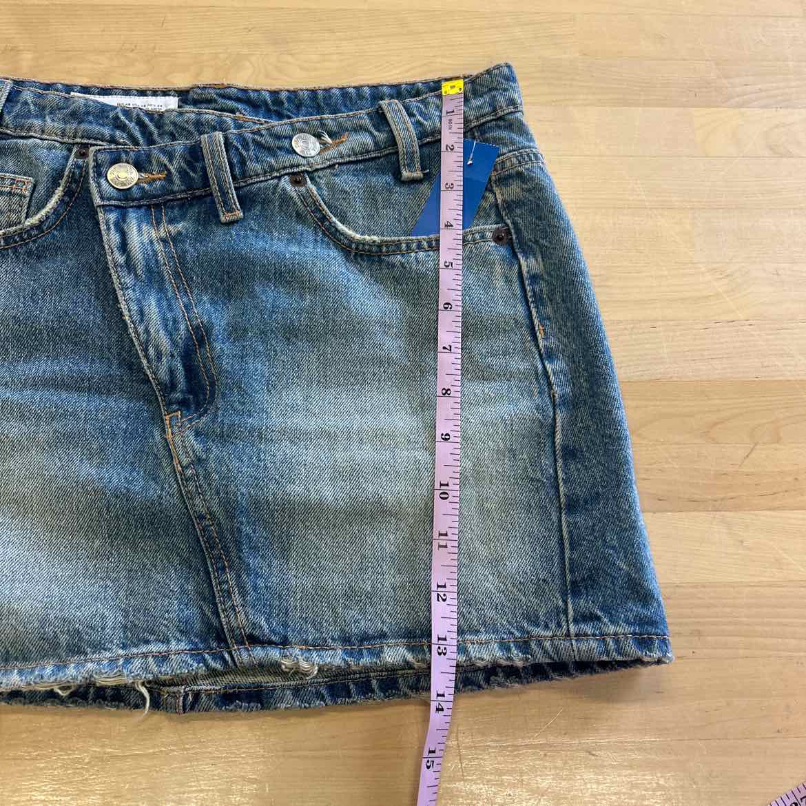 zara Size XS Blue Denim Preloved Skirt