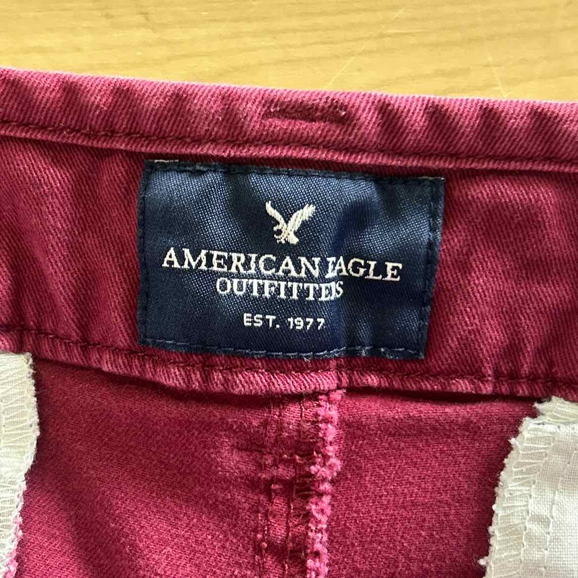 American Eagle Women Size 8 Burgandy Preloved Shorts