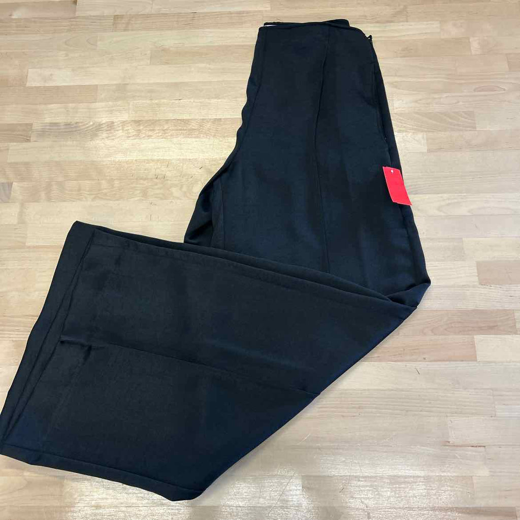 Dkny Petite Solid Fixed-Waist Slant-Pocket Wide-Leg Pants