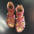 L'Artiste Size 6.5 Red & Beige Sandals
