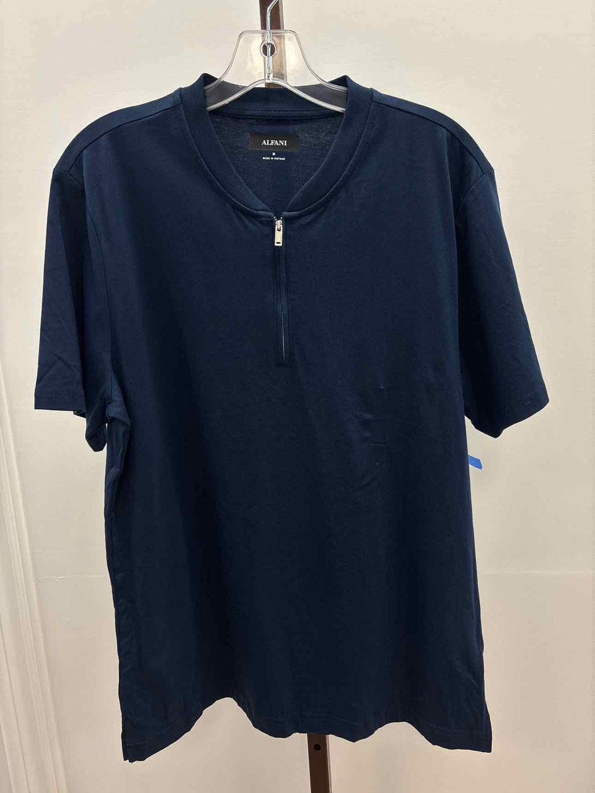 Alfani Size M Men's Short-Sleeve Mercerized Cotton Baseball Polo Shirt