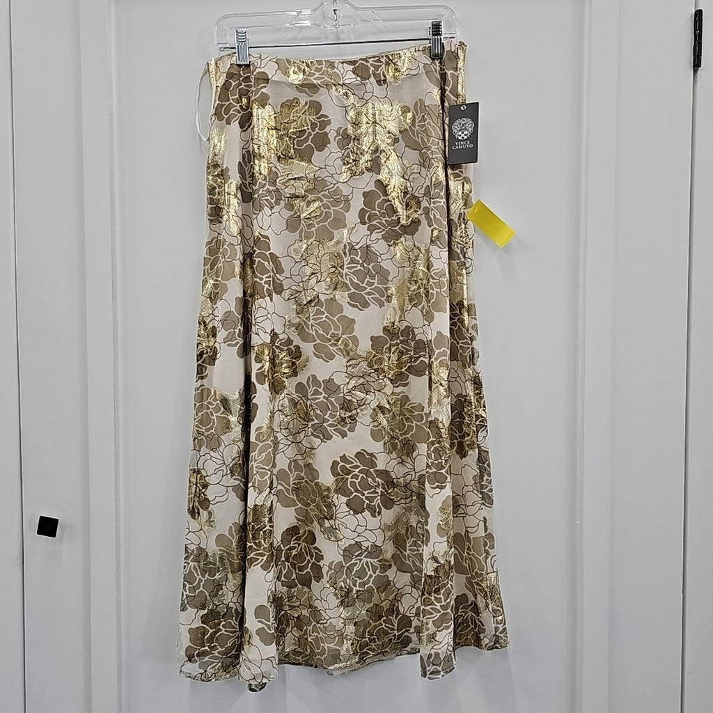Vince Camuto Size M white/gold Skirt