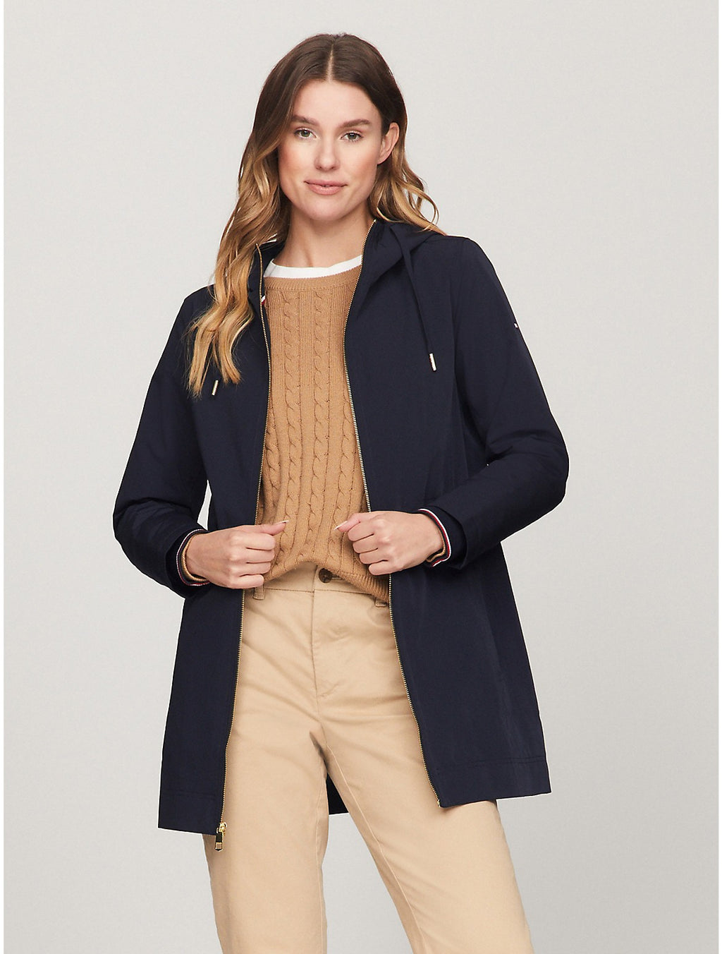 Tommy Hilfiger Women's Hooded Storm Jacket - Navy - M