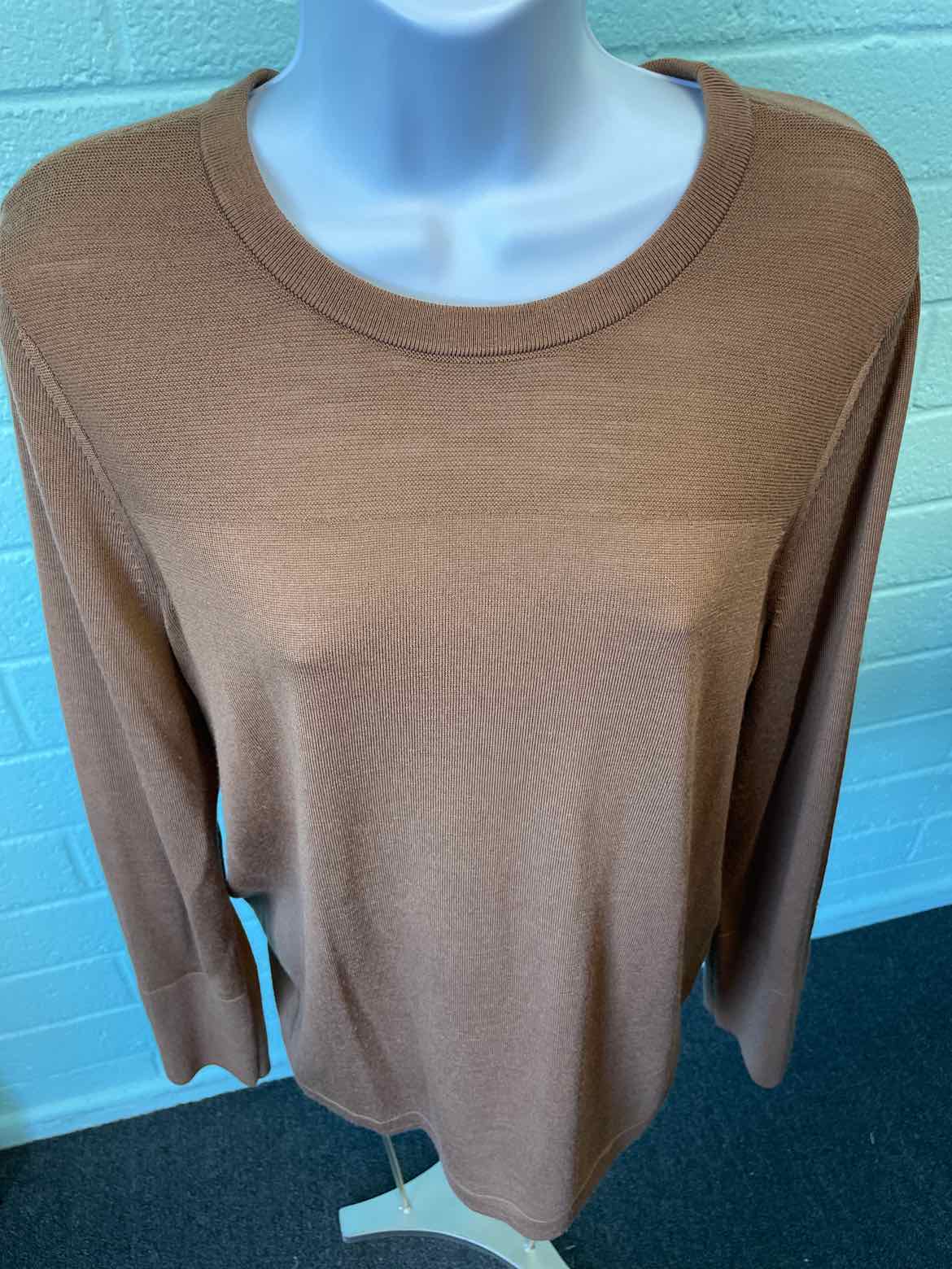 J Jill Size L Brown Knit Top