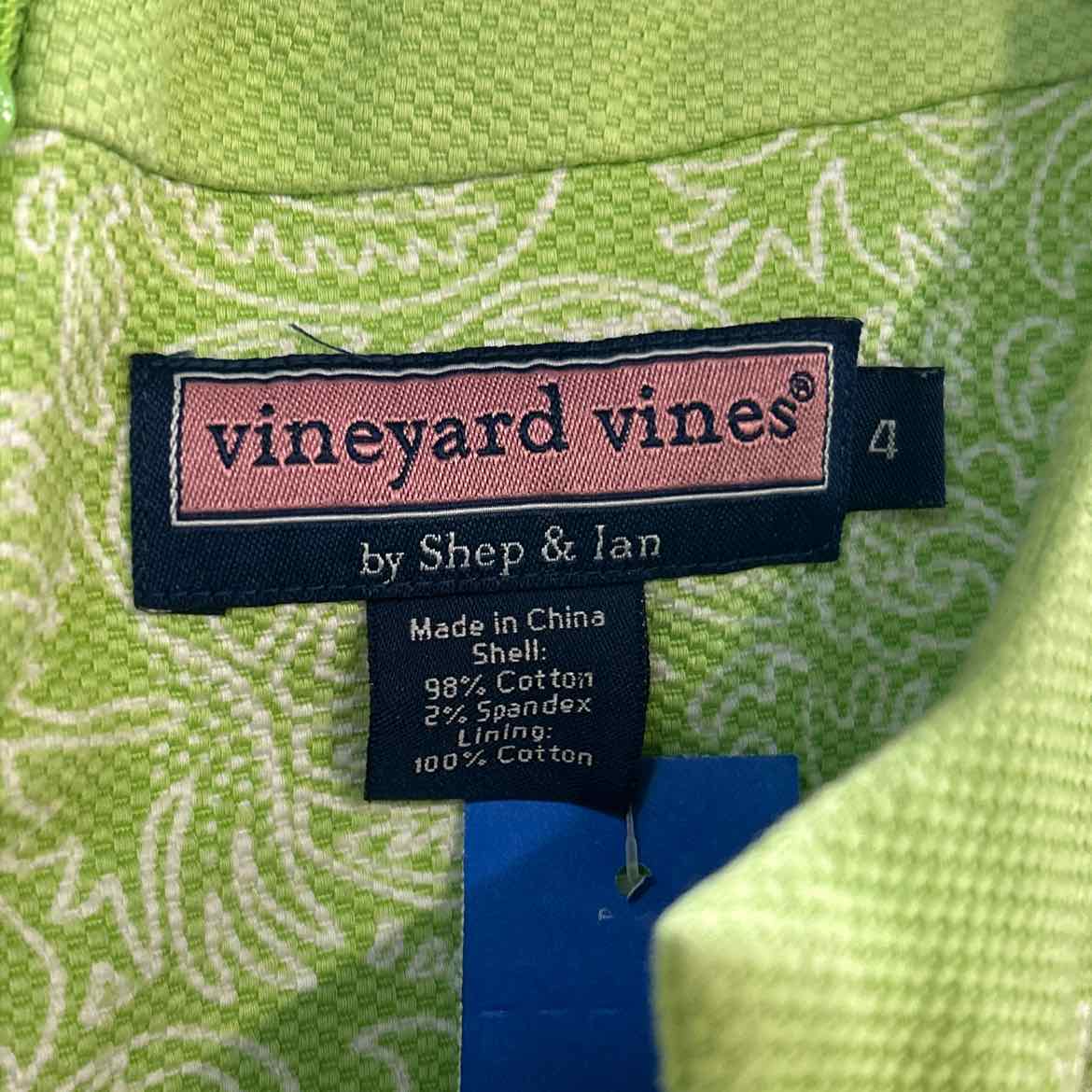 Vineyard Vines Size 4 Green Preloved Dress