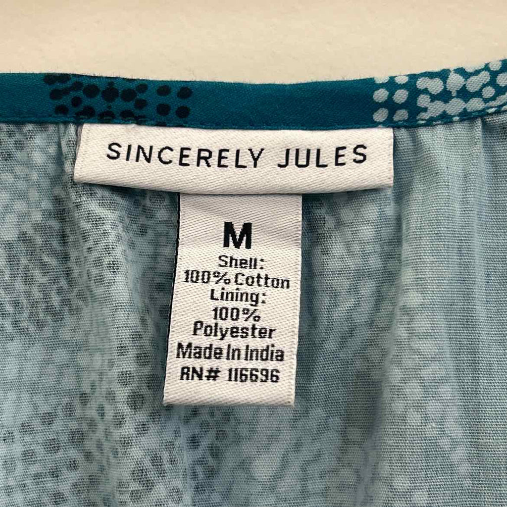 Sincerely Jules Size M Blue Cotton Preloved Dress